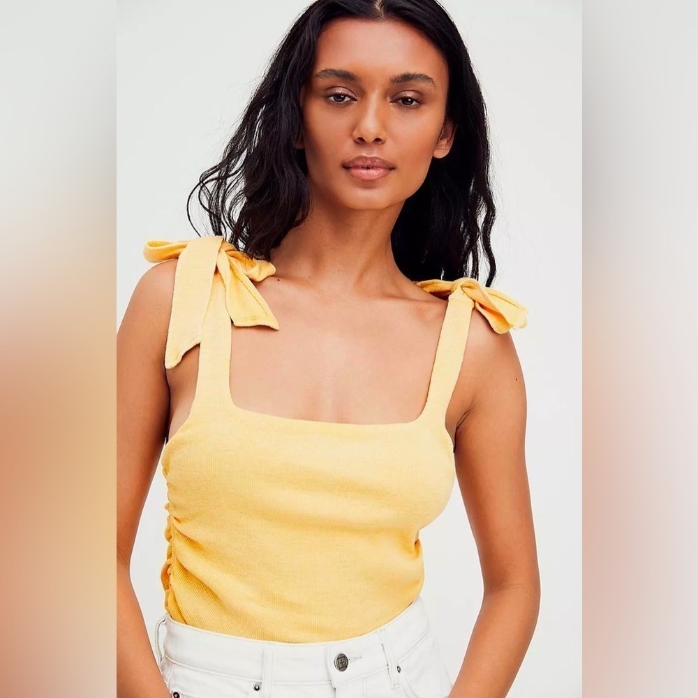 Free People‎ Boulevard Tank in Light Yellow S
